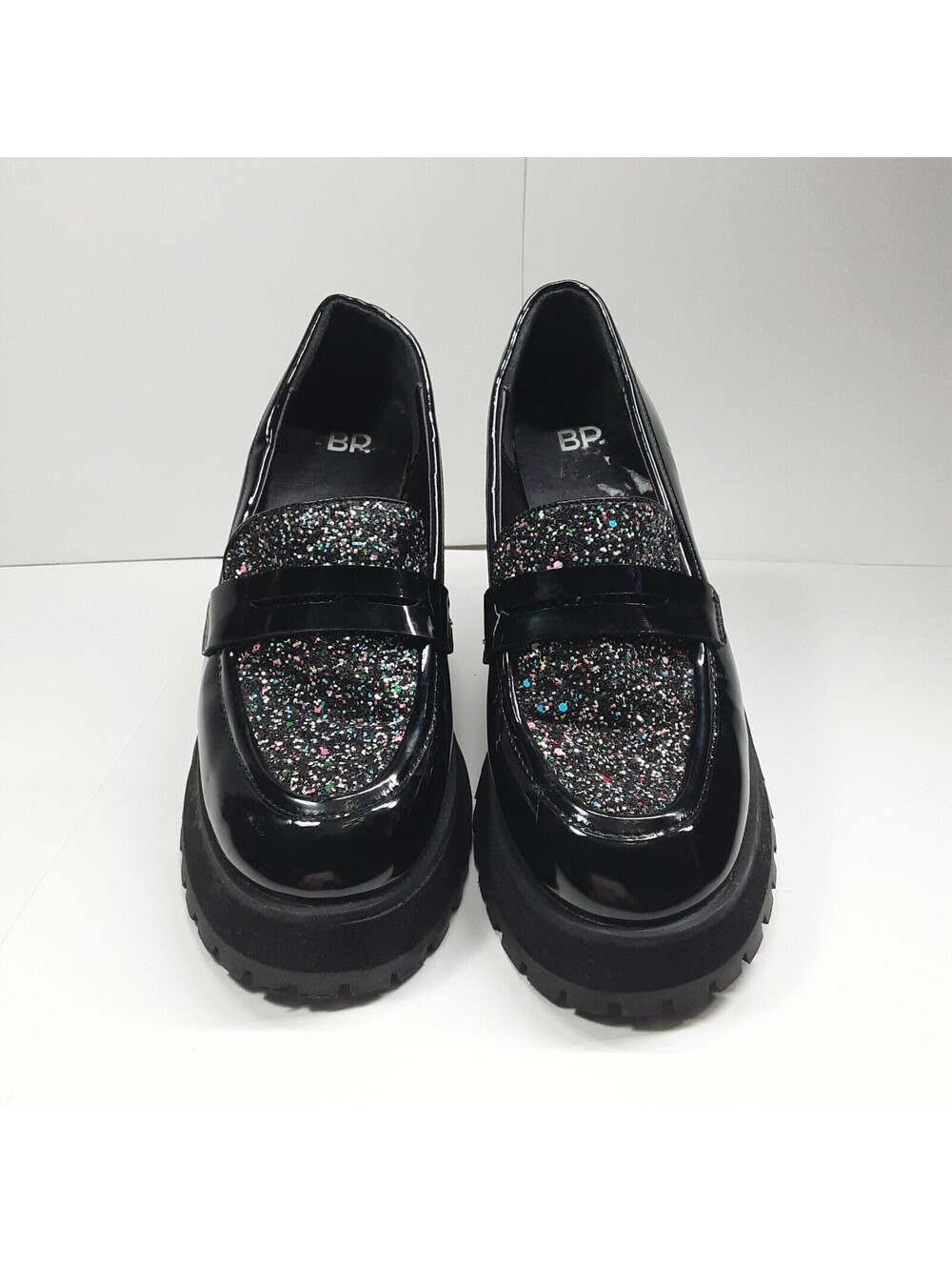 BP. Shilo - Platform Loafer | Glitter and Patent Leather | Size 9 M
